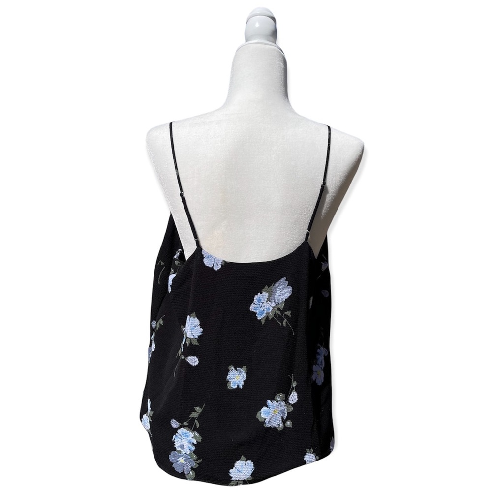 Mossimo Supply & Co. Black Blue Floral Lace Spaghetti Strap Blouse - Picture 7 of 11
